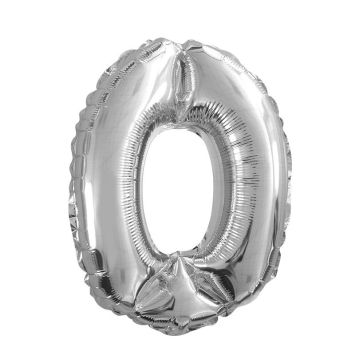 Ballon à air Chiffre Argent - 66 cm - Chiffre au Choix