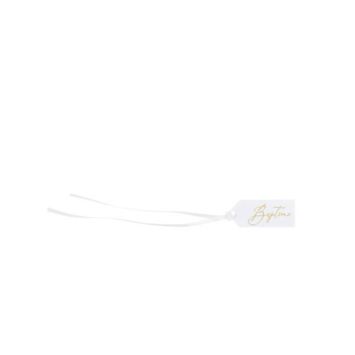 10 Étiquettes Baptême Jolis Brins Blanches et Ruban Satin Blanc | jourdefete.com