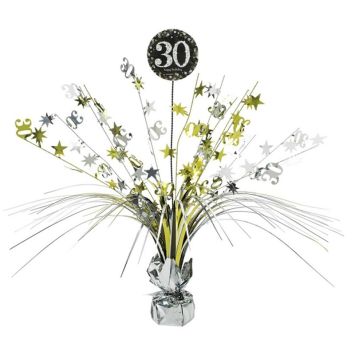 Centre de Table Palmier 30 Ans - Argent / Or