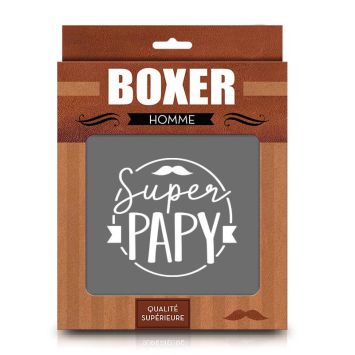 Boxer pour homme " Super Papy " - Taille au Choix