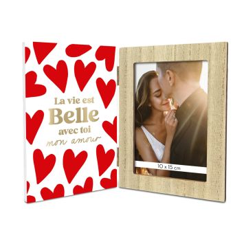 Cadre Photo pliable - 26 x 2 x 18 cm - Saint-Valentin - Collection Chéri Chérie