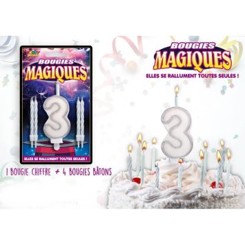 Bougies magiques – Chiffre 3