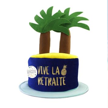 Chapeau avec palmiers - Joyeuse Retraite | jourdefete.com