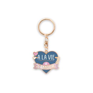 Un petit porte-clé "A la vie à l'amour" pour ne plus perdre vos affaires | jourdefete.com