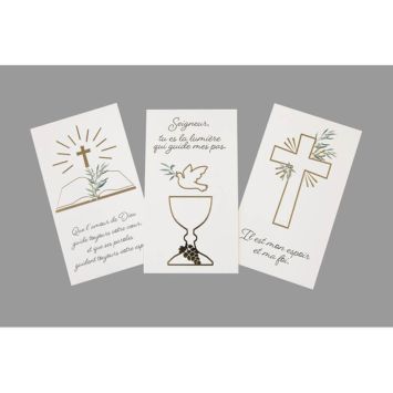 Lot de 6 cartes de remerciements pour communion | jourdefete.com