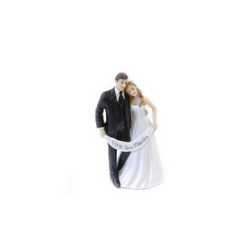 couple de mariés sujet résine vive les mariés | jourdefete.com