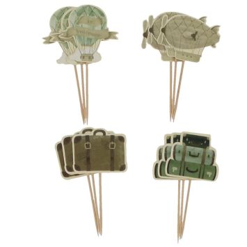 12 pics en bois - 9,5 cm - Collection Dans les Nuages