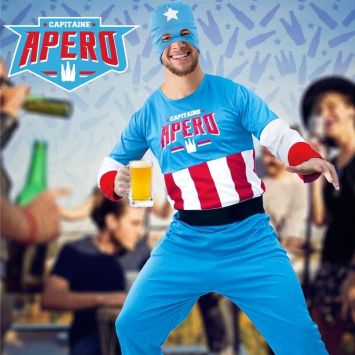 Déguisement de Capitaine Apéro pour adulte - Taille unique
