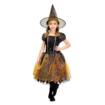Déguisement de Sorcière Noire et Orange pour fille - Taille au choix