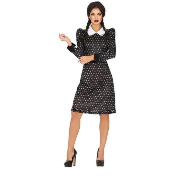 Une splendide robe noire de fille macabre pour votre soirée d'Halloween | jourdefete.com