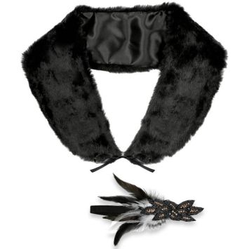 Étole et Bandeau - Charleston - Noir