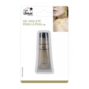 Gel pailleté doré pour la peau | jourdefete.com