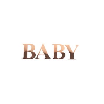 Stickers en forme de lettres pour baby shower - Rose Gold - Modèle au choix