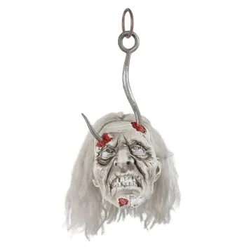 Tête de Zombie d'Halloween avec lumière à suspendre