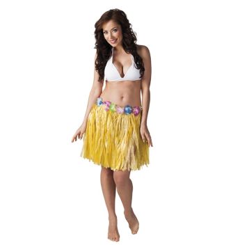 Jupe Hawaïenne Courte 45 cm - Jaune