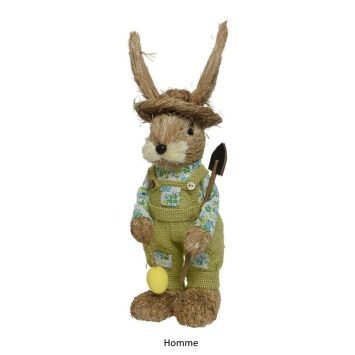 Lapin jardinier pour Pâques - 37 cm - Modèle au choix