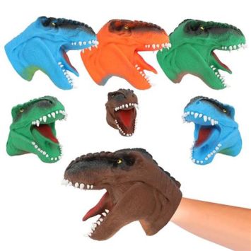 Marionnette à main de dinosaure - Dino World - Couleur Aléatoire
