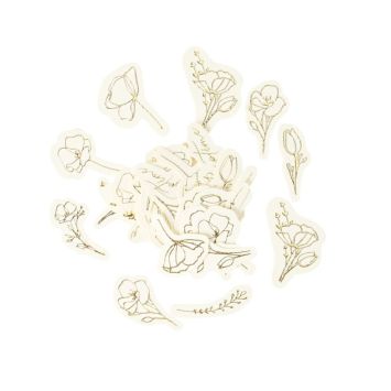 De jolies confettis blancs et dorés à parsemer sur votre table de baptême | jourdefete.com