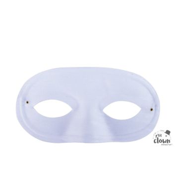 Loup domino blanc en tissu