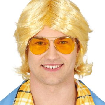 Paire de lunettes de rockeur jaune