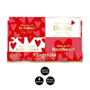 Magnet en céramique - Saint-Valentin - Collection Chéri Chérie - Modèle Aléatoire