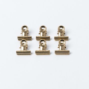 6 Pinces Clip - Or