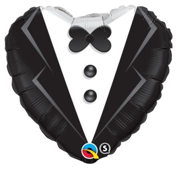 Ballon Hélium Cœur "Monsieur" - 46cm