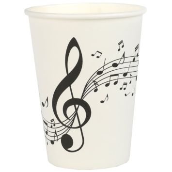 Un pack de 10 gobelets en carton pour un événement ayant pour thème la musique | jourdefete.com