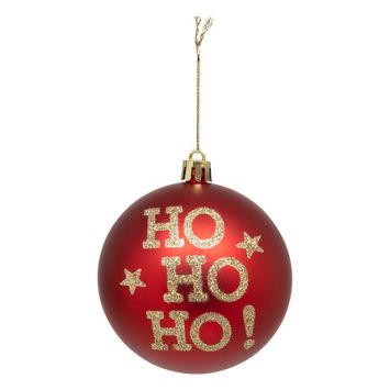 Boule de Noël "Ho Ho Ho !" - Diamètre 8 cm