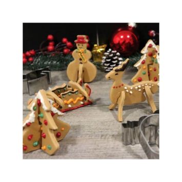 Kit de 8 emporte-pièces pour Biscuits de Noël 3D