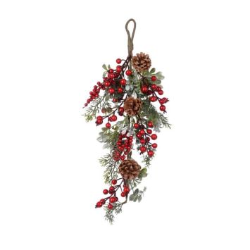 grappe baies et pomme de pin en plastique noel | jourdefete.com