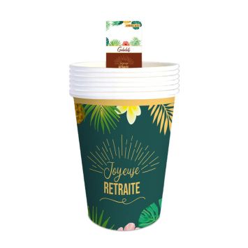Pack de 6 gobelets - Joyeuse Retraite | jourdefete.com