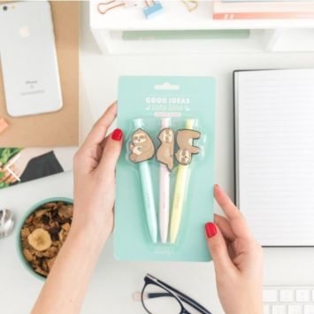 3 Stylos Paresseux - Collection Slow - Mr Wonderful|JOURDEFETE.
COM