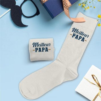 Paire de chaussettes pour homme "Meilleur Papa" - Collection Papa Parfait