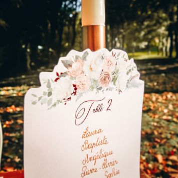 15 Marque-Tables - Collection Peony 