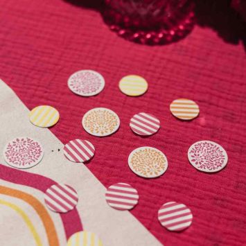 100 confettis en papier à parsemer - Collection Pink Lemonade