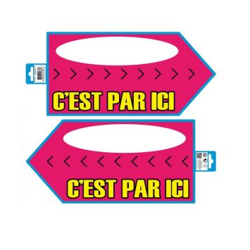 Panneau Flèche Directionnelle - Rose