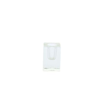 Bougeoir en verre - Pureté - 4 x 6 x 4 cm