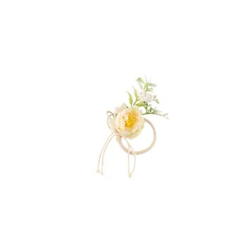 Rond de serviette - Pivoine et Jasmin - Couleur au choix