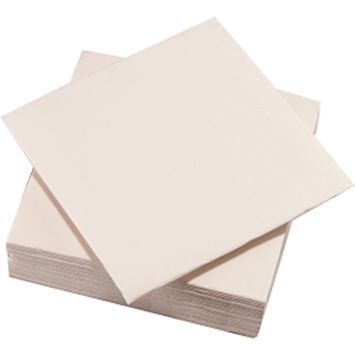 50 petites serviettes microgaufrées couleur grège de 25 cm | jourdefete.com