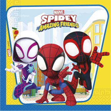 20 serviettes en papier - 33 x 33 cm - Spidey et ses amis extraordinaires™