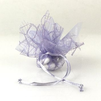6 Ballotins en Tulle et Organdi "Julia" -  Lilas