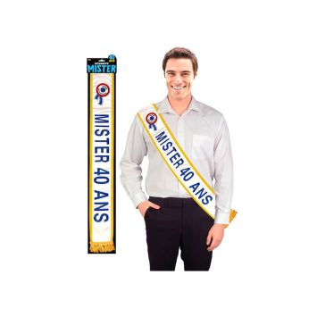 Echarpe Mister 40 ans Bleue