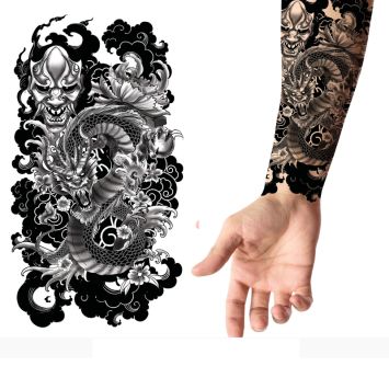 Tatouage temporaire - 14 x 30 cm - Dragon