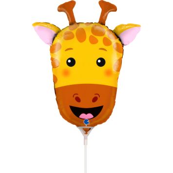 Ballon en aluminium à forme - Tête de Girafe - 23 x 28 cm