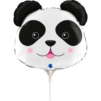 Ballon en aluminium à forme - Tête de Panda - 21 x 21 cm