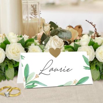 10 marque-places en carton - Collection Vive les Mariés