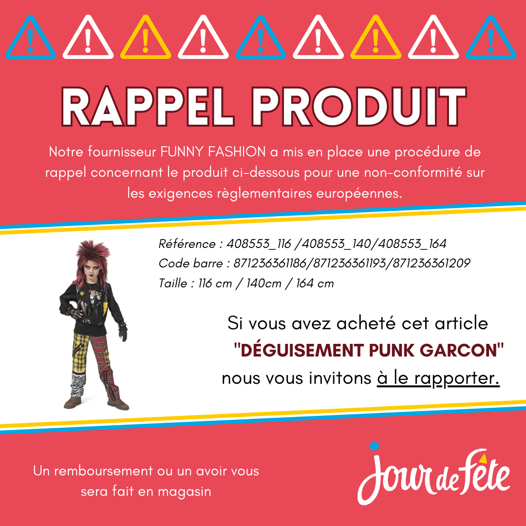 Déguisement punk garçon Deguisement non conforme enfant punk